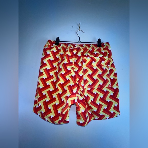 Pyscho Bunny by Robert Godley Men’s Small Swim Shorts Orange Wild U563 - Picture 2 of 3